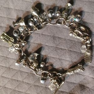 wine themed charm bracelet